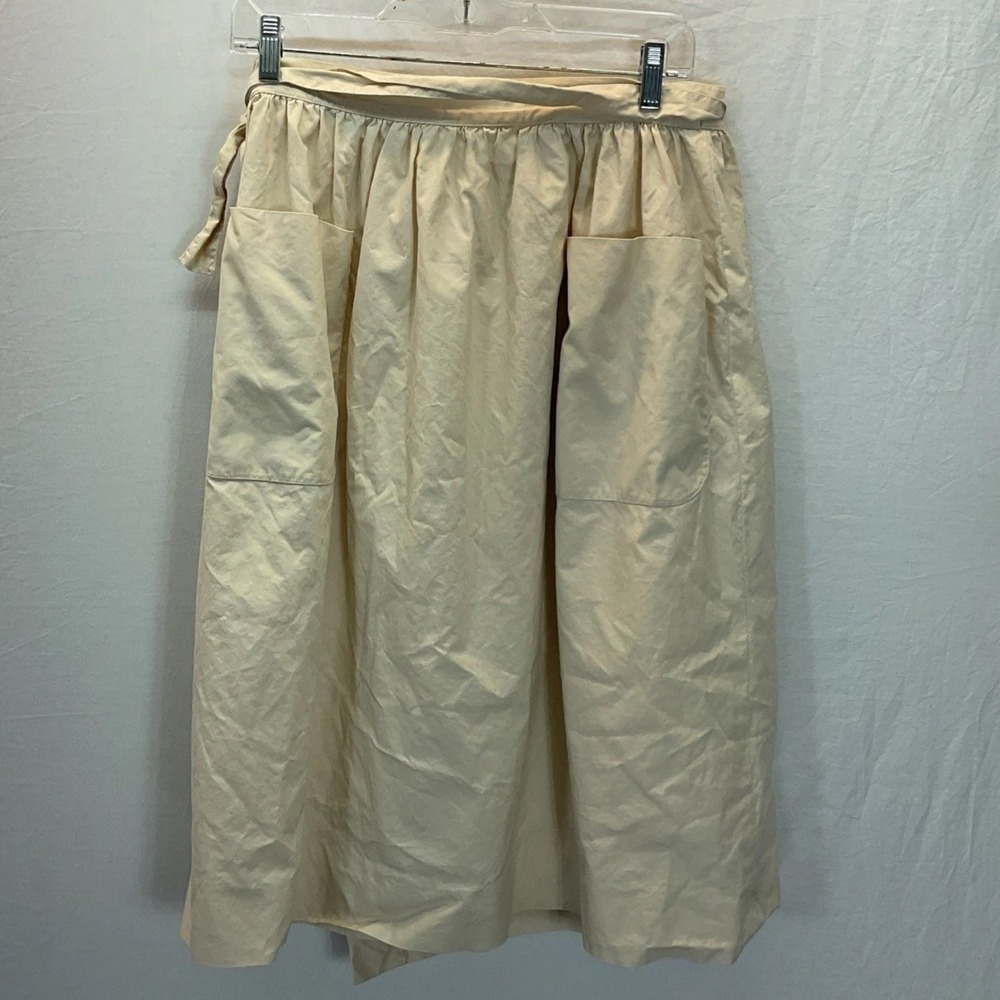 Vintage Celine Paris Cotton Wrap Skirt W Cotton Pockets Switzerland SZ EU‎ 44